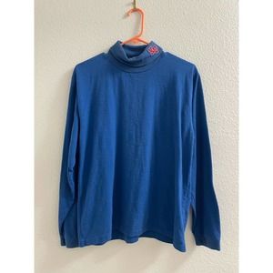 Kansas Vintage 90s Turtleneck Mighty Mac Sports youth Xl Blue Unisex